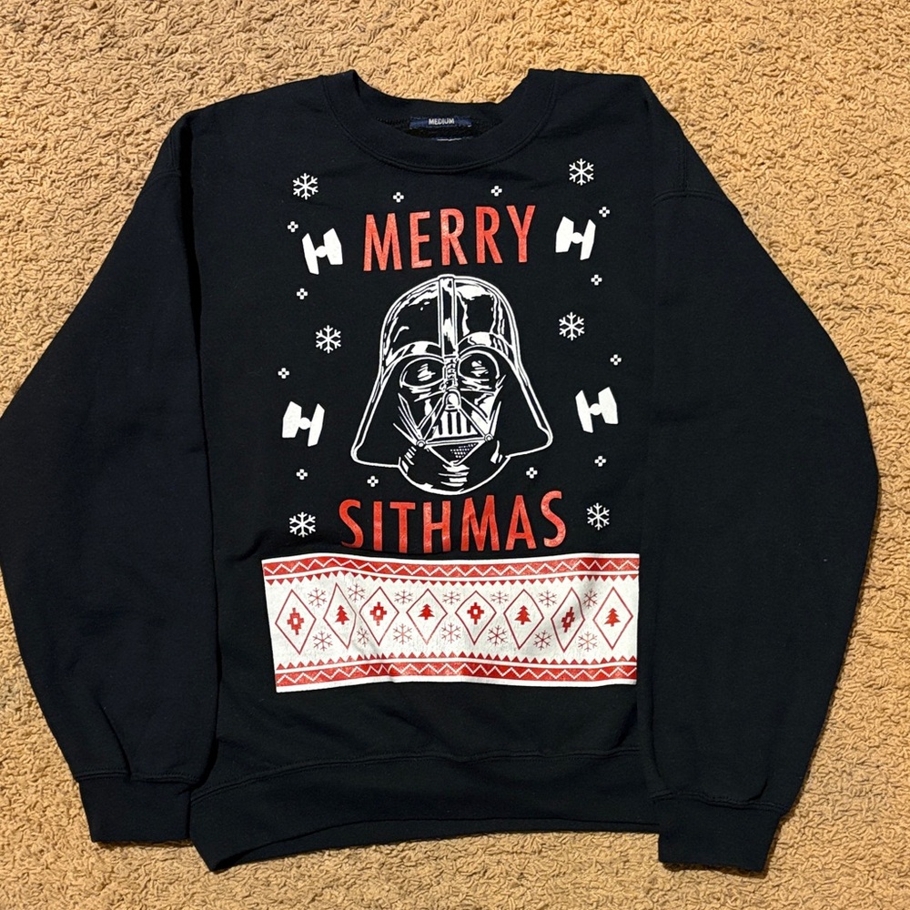 American Rag Black 'Merry Sithmas' Crewneck Sweater